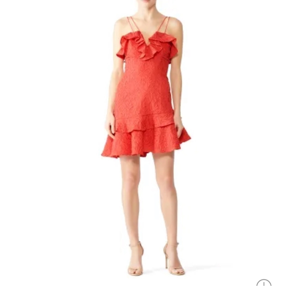 C/MEO Collective- NWT- “More to Give” Coral Floral Mini Dress